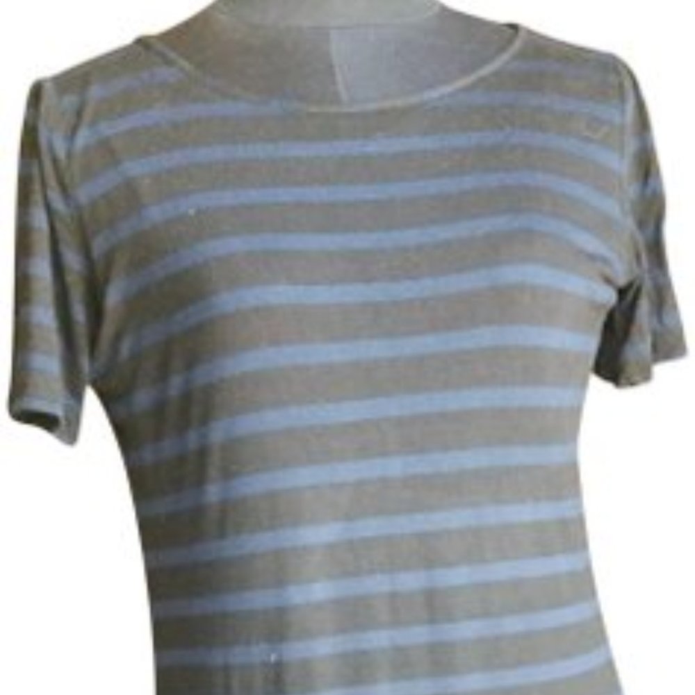 Theory Black and Navy Catriona Fisher Stripe  dres